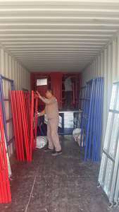 Système d'échafaudage galvanisé avec échelle traversante, structure en H, plateforme d'échafaudage en acier robuste pour support de construction - Product Image 4