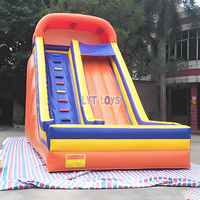 Toboggan Gonflable Multicolore, Château Gonflable, Toboggan Aquatique Commercial Humide/Sec pour Adultes et Enfants - Prix