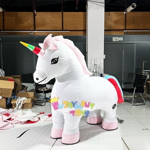 <span class=keywords><strong>Disfraz</strong></span> de Mascota de unicornio de Navidad para adultos al aire libre, <span class=keywords><strong>caballo</strong></span> inflable para decoración navideña - Product Image 3