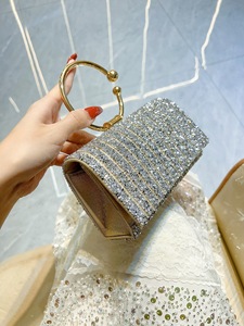 New Cross-border Evening <b>Clutch</b> Crossbody Bag for Women Wedding Party High-end Elegant Handbag With Rhinestone Polyester Tanjing - Product Image 2