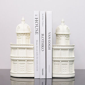 Modern Home <strong>Decoration</strong> Ornaments Model Room Soft <strong>Decoration</strong> Desktop Bookend Study Crafts Architecture Series Book Rest Geometric - Product Image 1