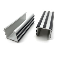 Profil en plastique PVC transparent personnalisé pour profil de canal en verre de 8 mm, profil de canal de 10 mm