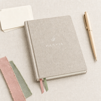Journal de gratitude personnalisé de 5 minutes, format A5, couverture rigide en lin, journal quotidien de méditation et de bien-être, avec questions guidées