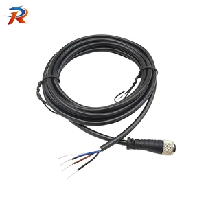 New Straight Type XS3F-M8PVC3S2M Socket Single Side Plug-in <strong>3</strong> Core <strong>2</strong> Meter Proximity Photoelectric Switch Connection Cable Wire - Product Image 1