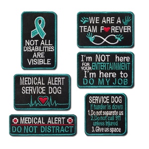 Patch Ricamata Non Tutte le Disabilità Sono Visibili Cane da Servizio Fai <span class=keywords><strong>il</strong></span> Tuo <span class=keywords><strong>Lavoro</strong></span> Non per <span class=keywords><strong>il</strong></span> Tuo Divertimento - Product Image 1
