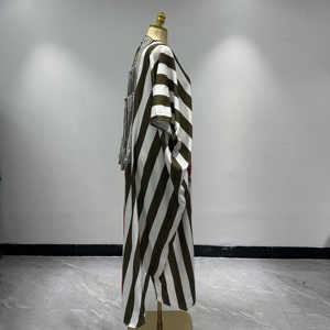 <span class=keywords><strong>Robe</strong></span> décontractée ample à col en V, rayée, dos nu et poches, nouvelle collection printemps 2026, grande <span class=keywords><strong>taille</strong></span>, pour <span class=keywords><strong>femme</strong></span>, style transfrontalier Europe-Amérique - Product Image 4