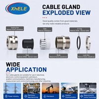Presse-étoupe métallique Xianghong en laiton nickelé, indice de protection IP68, résistant à la poussière pour basse et haute tension