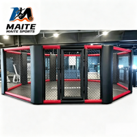 Cage de combat MMA Octagon professionnelle en gros pour salle de sport MMA, structure en acier, rembourrage en mousse EVA, revêtement en PVC, personnalisable OEM