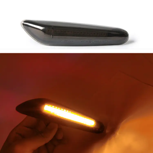 ไฟเลี้ยวด้านข้างแบบ LED เต็มรูปแบบ <span class=keywords><strong>TS2</strong></span> E36 E87 E46 E90 E92 X1ตัวบังโคลนข้างสีเหลืองอำพันไฟ LED ด้านหน้าที่ไหลได้ - Product Image 4
