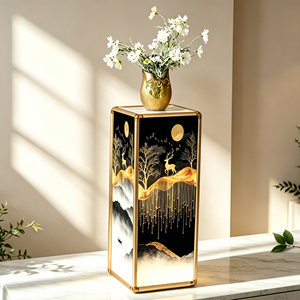 Supporto Decorativo per Scatola Luminosa in Stile Cinese Tradizionale, <span class=keywords><strong>Piedistallo</strong></span> per Vaso di Fiori - Product Image 2