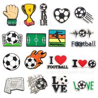 Breloques de chaussures de football très populaires en gros, décorations de chaussures de footballeur, accessoires de sport pour les fans de sabots