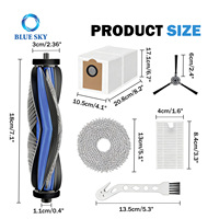 Kit d'accessoires pour aspirateur robot Lefant M3/M3 Max, brosse principale, sacs à poussière, filtres HEPA, tampons de nettoyage, brosses latérales, pièces de rechange