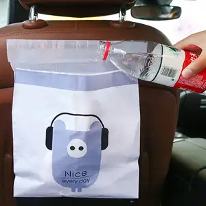डिस्पोजेबल कार वाहन कचरा बैग पोर्टेबल कार कचरा बैग चिपचिपा अपशिष्ट प्लास्टिक कचरा बैग