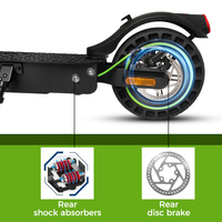 Scooter Eléctrico Plegable de Aleación de Aluminio E9MAX con Motor Potente de 36V y Batería de Litio de 15AH, Disponible en Almacén Alemán