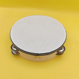 Wholesale Tambourine 10 Inch <b>Drum</b> Handheld Percussion Education Musical Dance Tambourine Jingles Double Row for Church Party - Product Image 3
