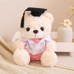 Lindo Doctor oso de peluche bordado oso de peluche regalo graduación alivio del estrés PP algodón orejas móviles ODM 1 pieza al por mayor - Product Image 4