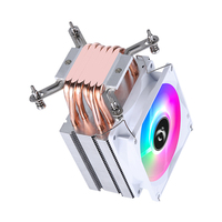 QiuzAim 2/4/6 caloduc 12ème génération 1150CPU dissipateur de chaleur 90mm avec ventilateur CPU léger 1155 contrôle de la température 4 broches silencieux I5