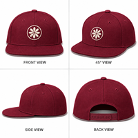 Casquettes Snapback en Twill de Coton Unisexe, Style Vintage Rétro Décontracté Minimaliste, avec Logo Brodé Plat et Sangle Arrière Réglable, Vente en Gros