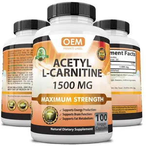 कस्टम ALCAR एचसीएल Caspules Acetyl एल Carnitine कैप्सूल एल Carnitine कैप्सूल ALCAR पाउडर खेल पूरक Carnitine पाउडर