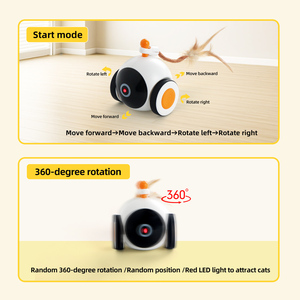 Modern Eco-Friendly Automatic Magic <strong>Wheel</strong> Teasing Toy Dogs Smart Kitten <strong>Racing</strong> Car Small Plastic Electric Space Product - Product Image 3