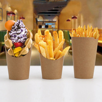 Logo personnalisé biodégradable de qualité alimentaire recyclé 12oz 14oz 16oz gobelets en papier jetables pour frites gobelet pour charcuterie