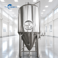 Réservoir de stockage en acier inoxydable TONSEN 1500L 304/316 avec enveloppe chauffante et contrôle de température pour brassage commercial