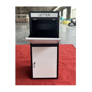 Boîte de rangement verrouillable haut de gamme, armoire de rangement pour courrier et <span class=keywords><strong>colis</strong></span> en métal noir, boîte de livraison antivol pour extérieur - Product Image 2