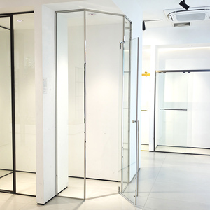 Mampara de <span class=keywords><strong>Ducha</strong></span> Corredera Pivotante BEJOY 900X900X2000 MM, Negro Mate, Acero Inoxidable 304, Vidrio de 8mm - Product Image 2