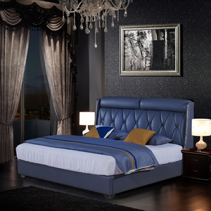 Nouveau <span class=keywords><strong>lit</strong></span> moderne en taille Queen, meubles de chambre à coucher de luxe italiens, <span class=keywords><strong>rangement</strong></span> rembourré - Product Image 1