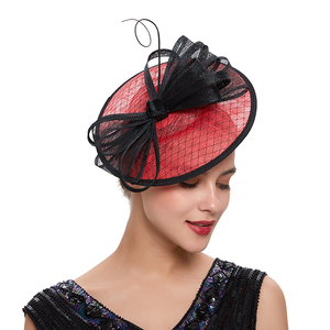 Chapeau Fascinator Rétro Coloré Tendance, en Sinamay avec Voilette en Dentelle, Respirant et Confortable – Idéal pour le Kentucky Derby, les Sports et la Plage – Le Meilleur Cadeau pour Femme - Product Image 5