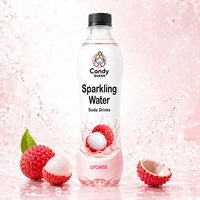 Eau gazeuse pétillante OEM 500ml en bouteille PET, boisson gazeuse fruitée sans sucre, certifiée, vente en gros, marque privée