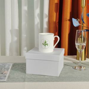 European Style Simple Lily of the Valley Pattern Bone China Ceramic Cup Discounted Milk Mug - Product Image 2