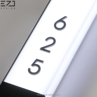 Signalisation de chambre d'hôtel moderne en acrylique illuminée EZD, compatible avec le système de sonnette intelligente pour les projets hôteliers, plaque de porte d'hôtel