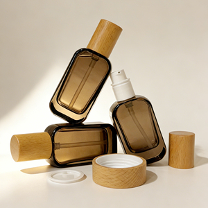 Hochwertige Hautpflege 50ml 100ml Kosmetik-Glasflaschen mit Lotionspumpe Foundation Individuelle Farbflaschen und Tiegel <span class=keywords><strong>Set</strong></span> 888J Hautpflege-Serum - Product Image 3