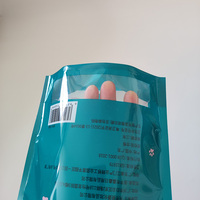 Masques faciaux en plastique à fermeture éclair laminée vert brillant emballage cosmétique poly sac zip-lock