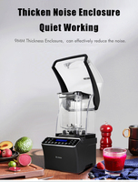 Neuerscheinung Professioneller 1500W Leiser Smoothie-Mixer Kommerzieller Intelligenter Standmixer mit Schutzabdeckung für Cafés & Saftbars