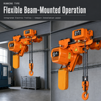 Palans électriques à chaîne de 3 tonnes pour chantier de préfabrication de béton et chantier de construction