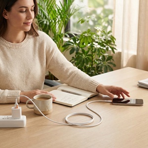 Cable de Datos USB a Tipo C de Carga Rápida de 60W, Cable de Datos Grueso y Suave de Moda para <span class=keywords><strong>iPhone</strong></span> 15 16 17 Samsung - Product Image 2