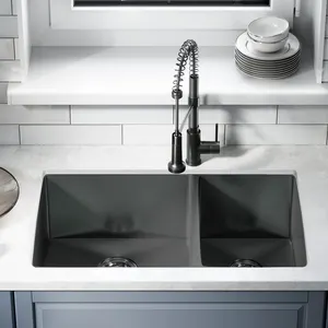 Customized Manufacturer Undermount 33 Inch Double Bowl Modern SUS 304 Kitchen Sink