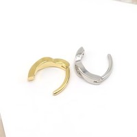 Cincin Pusar Titanium G23 14G Zirkon Ortodoks Model Klik untuk Wanita, Anak Perempuan, dan Anak-anak, Perhiasan Pusar Model Engsel Terbalik untuk Pernikahan