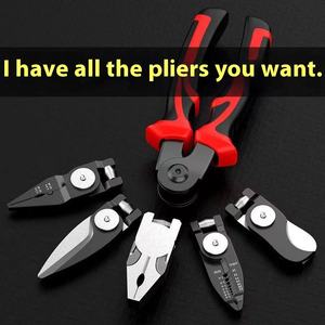 Most Popular Professional 5-in-1 <b>Hand</b>-Powered Pliers Wire Strippers <b>Tool</b> <b>Set</b> OEM Customizable Industrial Use Hard Case - Product Image 4