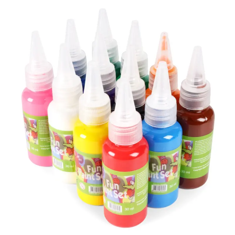 मज़ा पेंट सेट 30ml 60ml पानी रंग पेंट बालवाड़ी बच्चों DIY भित्तिचित्र चित्रकारी धोया रंग फिंगर पेंटिंग