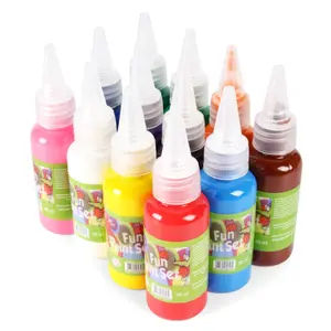 Eğlenceli boya seti 30ml 60ml su renk boya anaokulu çocuk DIY graffiti boyama yıkanmış boya parmak boyama