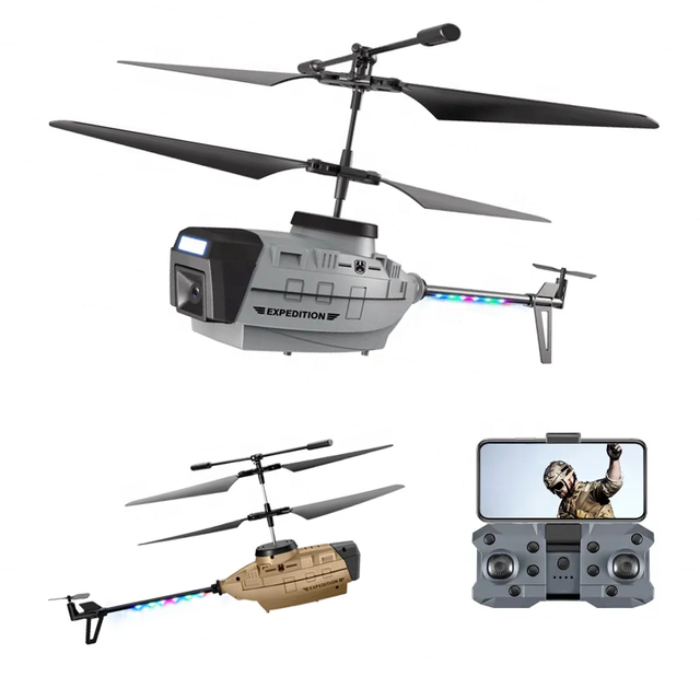 New Small Ky202 Helicopter 4K HD Dual Camera Gesture Sensing Obstacle Avoidance Intelligent Hover RC Toys Helicopter
