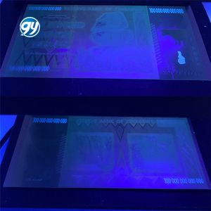 1200 pièces de billets de banque zimbabwéens de cent quintillions de dollars plaqués or 24 carats avec boîte pour collection et cadeaux - Product Image 6