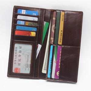 Andong Genuine Cow Leather Long <b>Wallets</b> for <b>Men</b> Boys <b>Wallet</b> Vintage Embossed Horse Grain Purse Pocket Purses <b>Card</b> Holder Bag - Product Image 5