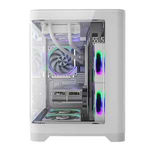 LY meilleure vente OEM Verre incurvé Full View <span class=keywords><strong>PC</strong></span> <span class=keywords><strong>Gamer</strong></span> Cabinet Support ARGB Fan ATX/MATX Cube verre trempé <span class=keywords><strong>PC</strong></span> <span class=keywords><strong>Gamer</strong></span> Case - Product Image 3