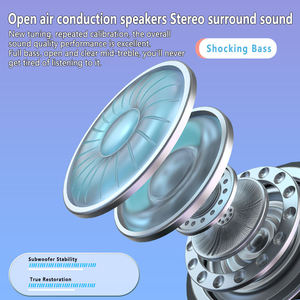 Écouteurs sans fil pour la course à pied Boucles d'oreilles étanches Sports Fitness Indicateur de batterie LED <span class=keywords><strong>Air</strong></span> Headset Bone Clip Neckband Earhook - Product Image 3