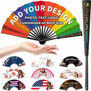 9IN Custom Watermelon <b>Pattern</b> Bamboo Portable Folding Fan Traditional Palestinian Style <b>Paper</b> Festival & Music Accessory - Product Image 3