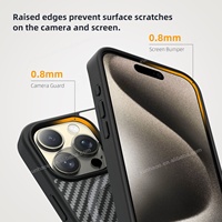 Étui en fibre de carbone véritable magnétique et étanche pour iPhone 15 14 Pro Max, robuste, de qualité militaire, antichoc, protection contre les chutes, compatible avec les supports